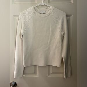 Banana Republic Heavy Knit Cropped Sweater, White, Size S